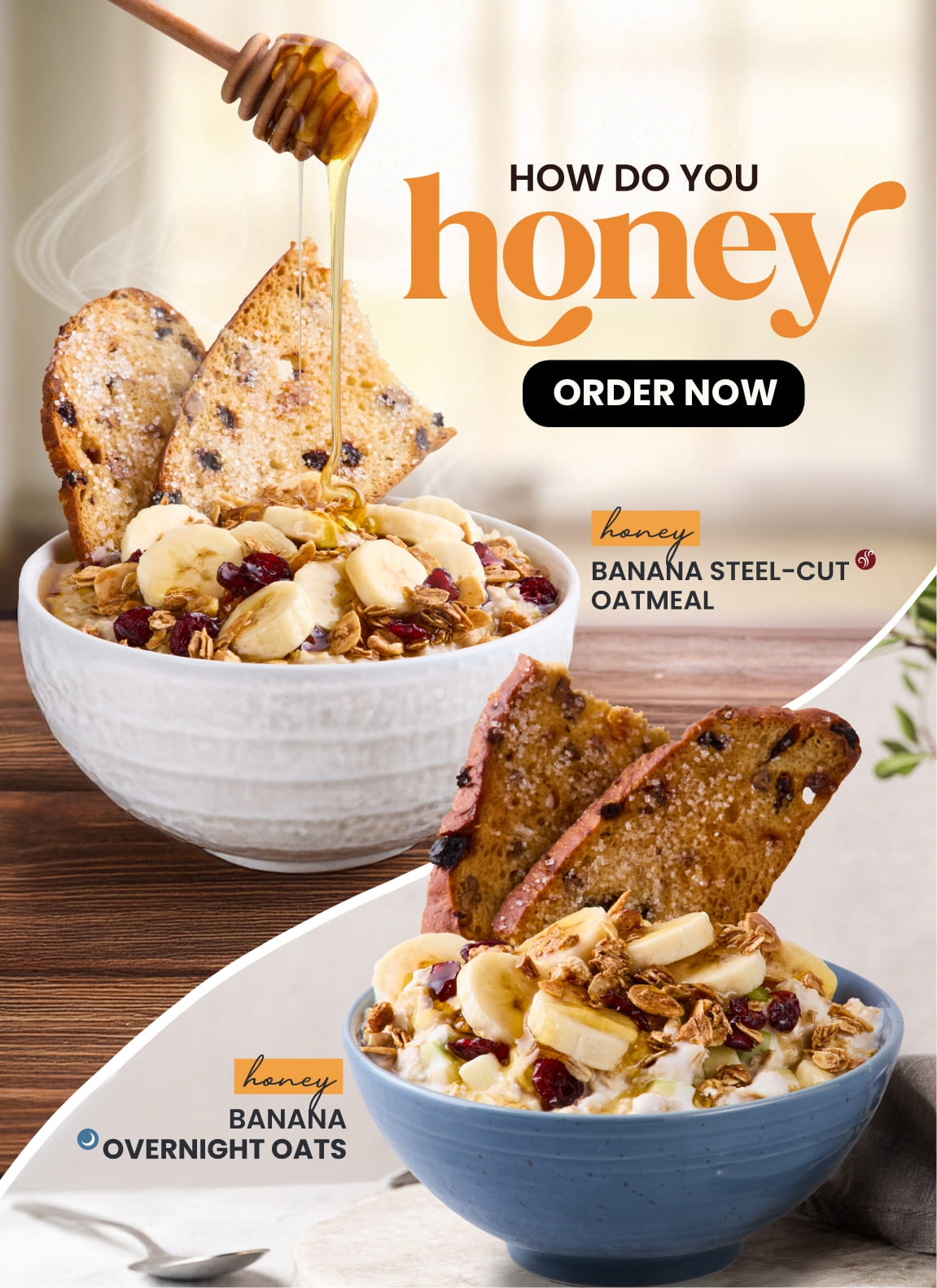 Honey Banana Oatmeals