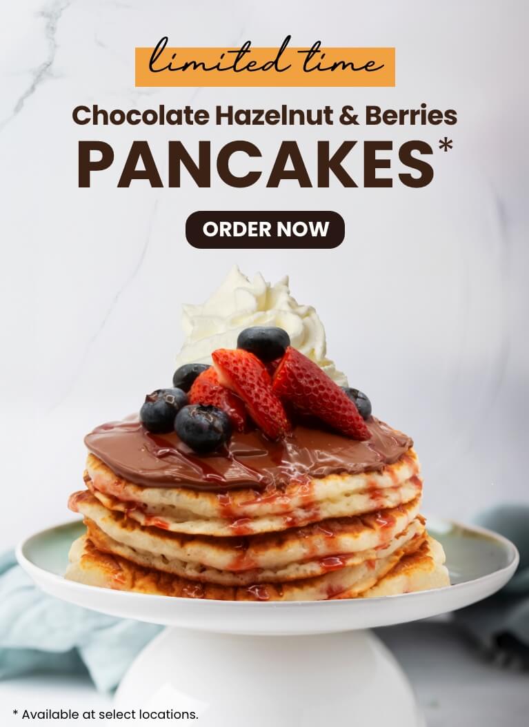 Chocolate Hazelnut & Berries Pancakes